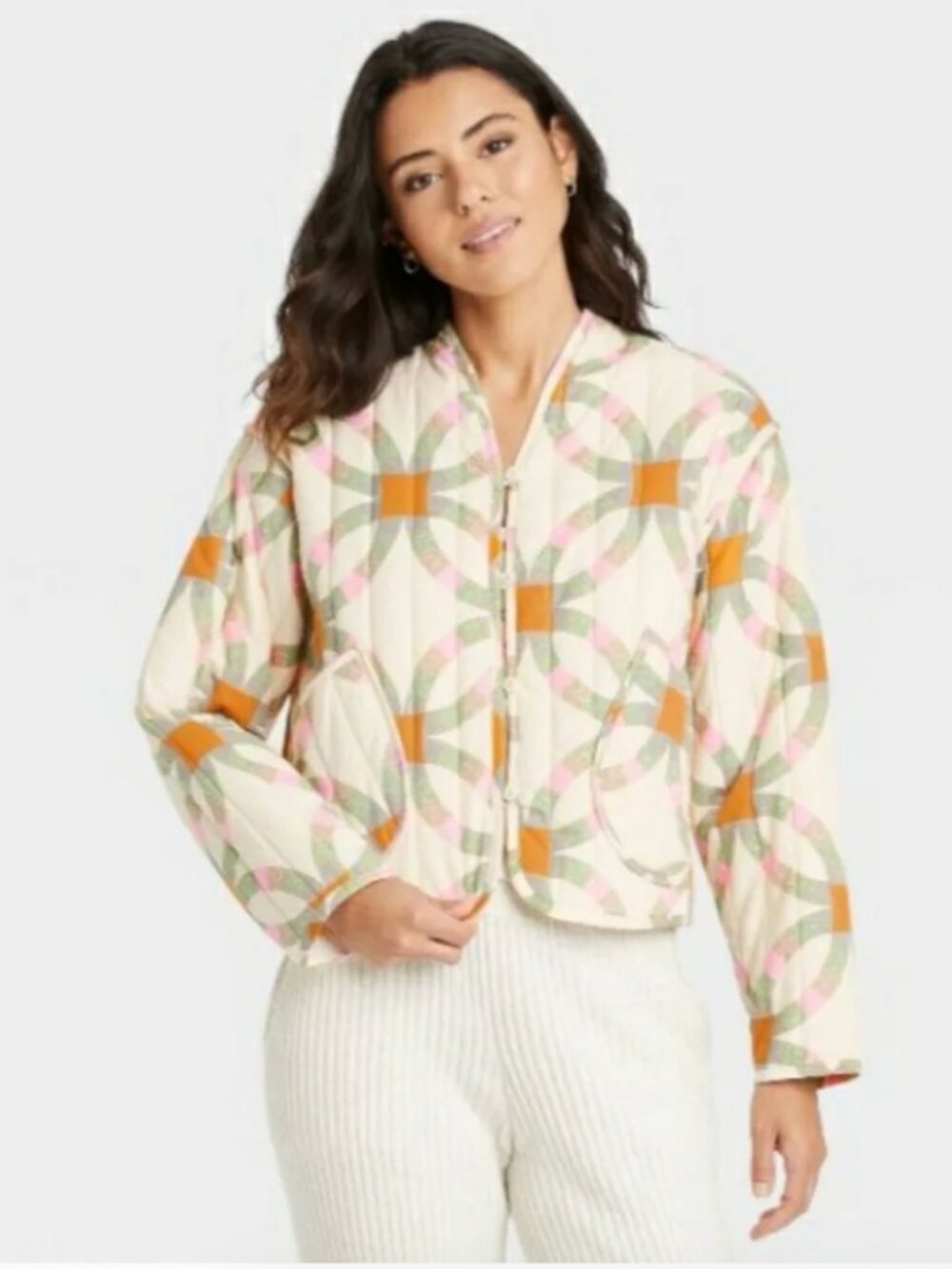 Universal Thread Quilted Patchwork Jacket Size M